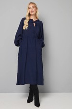 Wallis Navy Fit & Flare Dress