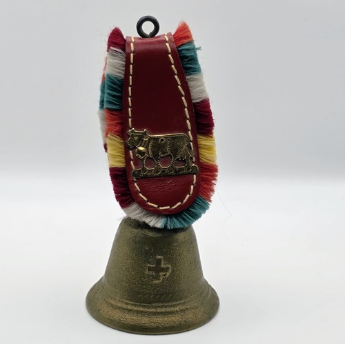 Vintage swiss brass cowbell - vintage,