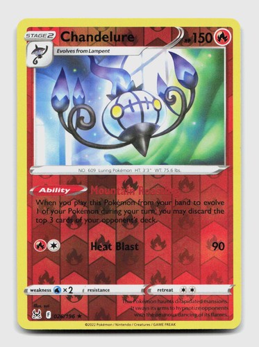 Chandelure 026 196 rare lor - chandelure, 026/196
