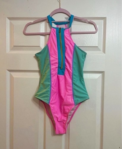 Girls colourblock one piece - girls,