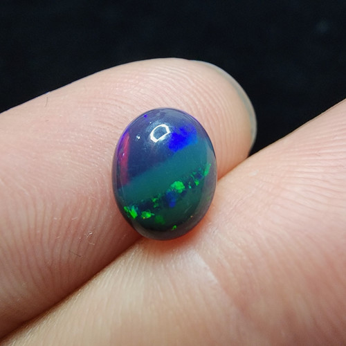 Ethiopian black opal cabochon - ethiopian,