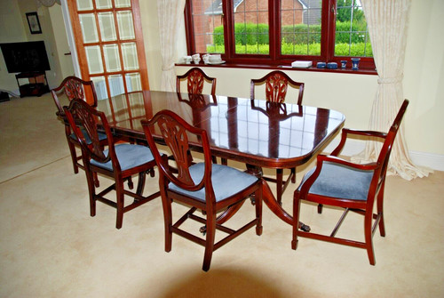 Mahogany repro dining table - repro,