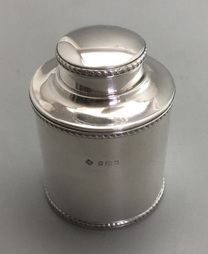 Antique silver tea - tea, caddy