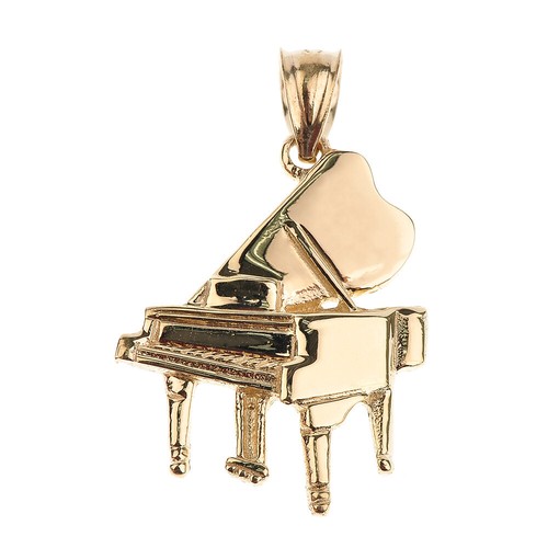 Gold grand piano pendant - gold,