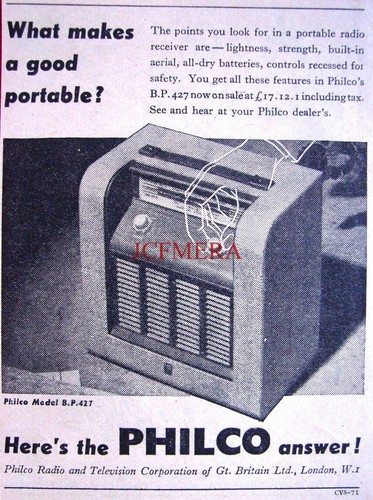 Philco 427 portable - 'b.p.427',