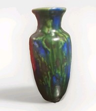 Minton Hollins & Co Astra Ware Pottery vase 1920’s Blue Green Art Deco 25cm