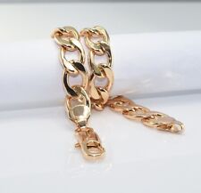 SALE 14K Gold Filled Men Ladies 8mm Chain Bracelet Xmas Birthday Party  8.7" 303