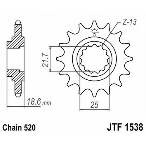 Sprocket 1538 z13 - 1538,