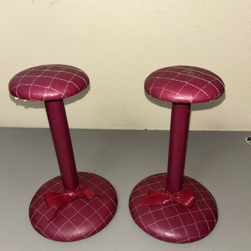 Vintage quilted hat wig stands - quilted,