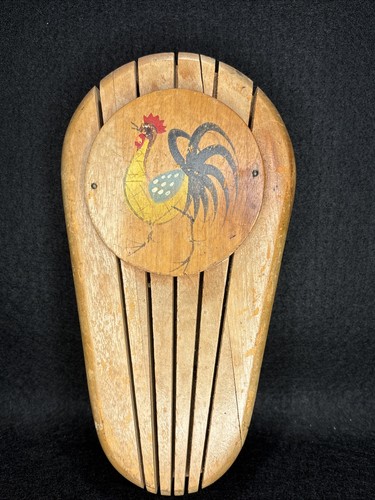 Vintage wooden rooster hanging - wooden,