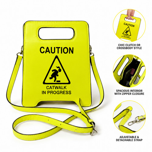 Neon yellow caution - catwalk, in