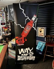 HUGE DESPERADOS EXHIBITION CANVAS POSTER., packs flat. Man Cave / Pub Shed