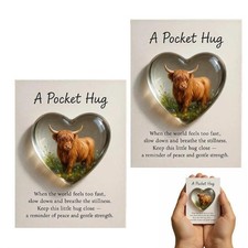 A Pocket Hug Highland Cow, Heart Highland Cow Token