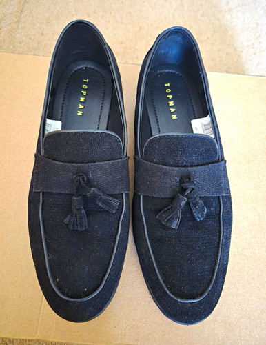 Topman black suede tassel - topman,