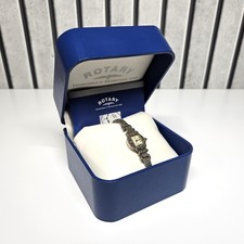 ROTARY Art Deco Sterling Silver 925 Marcasite Ladies Mechanical Watch - Vintage