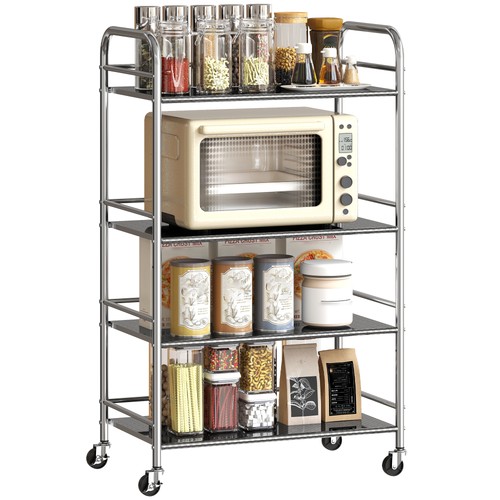 Homcom tier kitchen trolley - homcom, 4