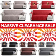 Reversible Sofa Slip Covers Waterproof Couch Cover Pet Protector Quilted Throws