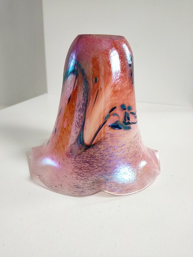 Art glass iridescent - iridescent, fluted