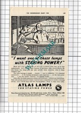 Atlas Lamps Thorn Electrical Industries Ltd London  - 1948 Advert