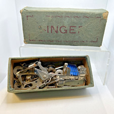 Vintage Singer Sewing Machine Parts Accessories and Box