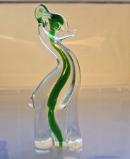 Murano Glass Deer/horse/animal Vintage Green Handblown