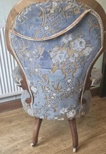 English Victorian Chair - Good Condition Ornate Carved Wooden Design - Prop 