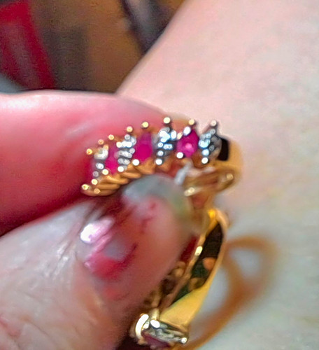 Marquise ruby diamond - ruby,