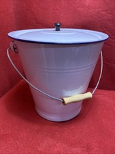 Enamel Bucket Pail with Lid