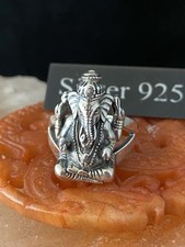 Chunky Solid Silver Ganesh Ring