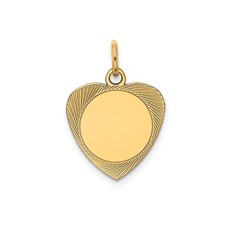 14k Yellow Gold Heart Pendant