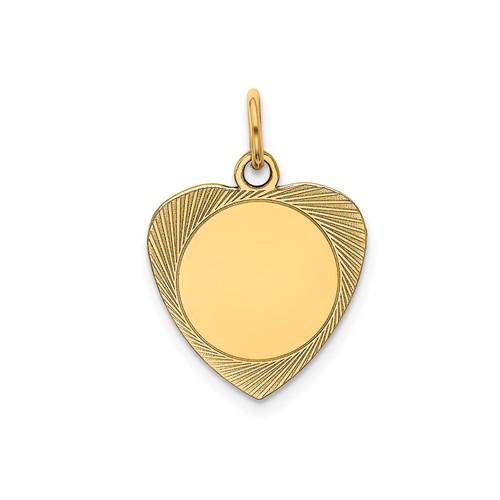 14k yellow gold heart - 14k, pendant