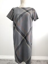 Next Dress Size 12 Tailored Tartan Check Grey Work Smart Fully Lined + Pockets