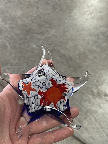 Vintage art glass - art, starfish