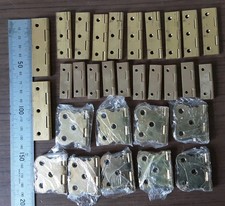 30 Pairs Of small Butt Hinges. 1 1/2"-2 1/2". Brass Jewellery box Hinges. New.