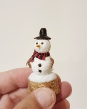 Hand Made Miniature Snowman In