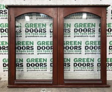 WOODEN CASEMENT WINDOW USED BROWN DOUBLE GLAZED HARDWOOD EXTERNAL FRAME