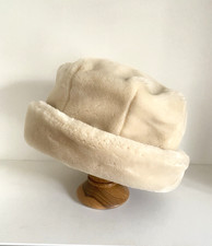 Whiteley Ladies Faux Fur Hat One Size Made in England Cream/Light Beige