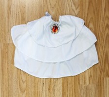 Halloween Costumes – Vampire Outfit White Neck Piece w Brooch Size L Spooky New