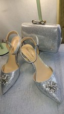 ROLAND CARTIER LOW HEEL SILVER