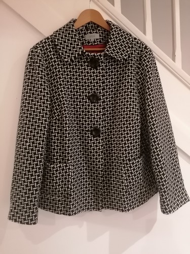 Black white woven - black,