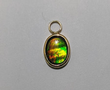 14K Gold Ammolite Pendant