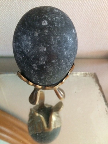 Vintage marble emu egg - vintage,