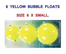 6 SMALL YELLOW BUBBLE FLOATS