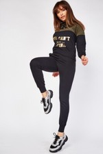 Womens Track Suit Set Hoodie and Joggers Loungewear Set Tops Pants Set UK 10 / M