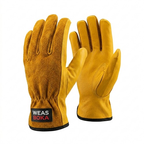 Yellow leather gardening - yellow,