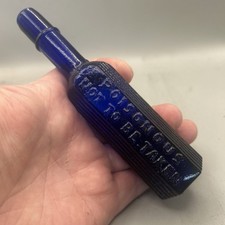 SUPERB RARE VICTORIAN POISON BOTTLE VARIANT EMB. POISONOUS NOT TO BE TAKEN