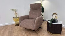 Sofology Monroe Fabric Chair Power Recliner in Lifestyle Mottled Latte