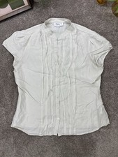 Puli Sleeveless Blouse Top Womens 14 Beige Silk Designer Summer Holiday Classic 