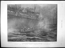 Original Old Antique Print