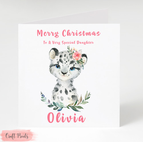 Personalised snow leopard - personalised,